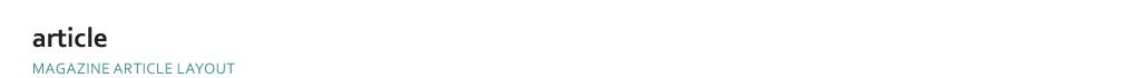 magazine article layout